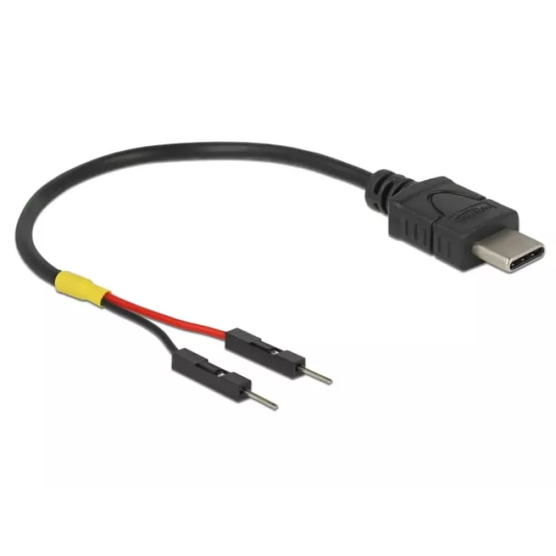DeLOCK 85418 USB-C-virtajohto 2x nastaliittimeen, 0,1 m
