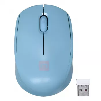 Langaton molempikätinen hiiri NATEC STORK – Bluetooth + USB Type-A, 1600 DPI, 3 painiketta, vaaleansininen