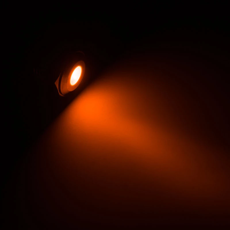 Lamptron ilkivaltaa kestävä LED, oranssi, musta kanta