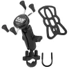 RAM Mounts X-Grip -puhelinteline ohjaustangon U-pulttipohjalla
