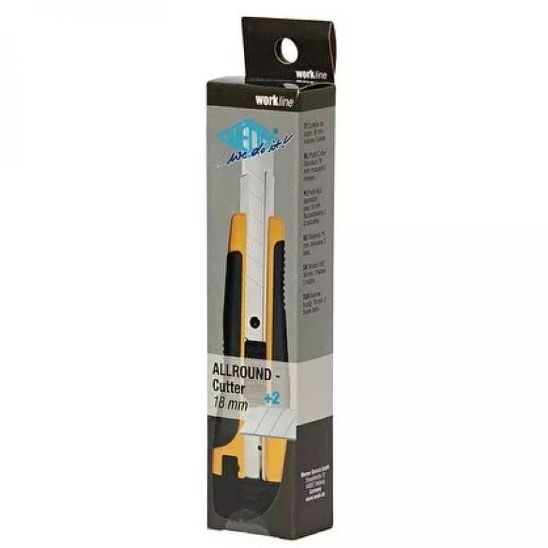 WEDO 78 618 Allround-cutter 18 mm, ABS-muovirunko, 2 vara-terää mukana