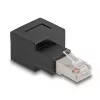 Delock - verkkoadapteri - RJ-45 (uros) oikealle kulmaan RJ-45 (naaras) - CAT 6a