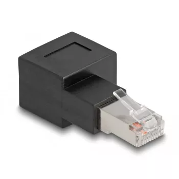 Delock - verkkoadapteri - RJ-45 (uros) oikealle kulmaan RJ-45 (naaras) - CAT 6a