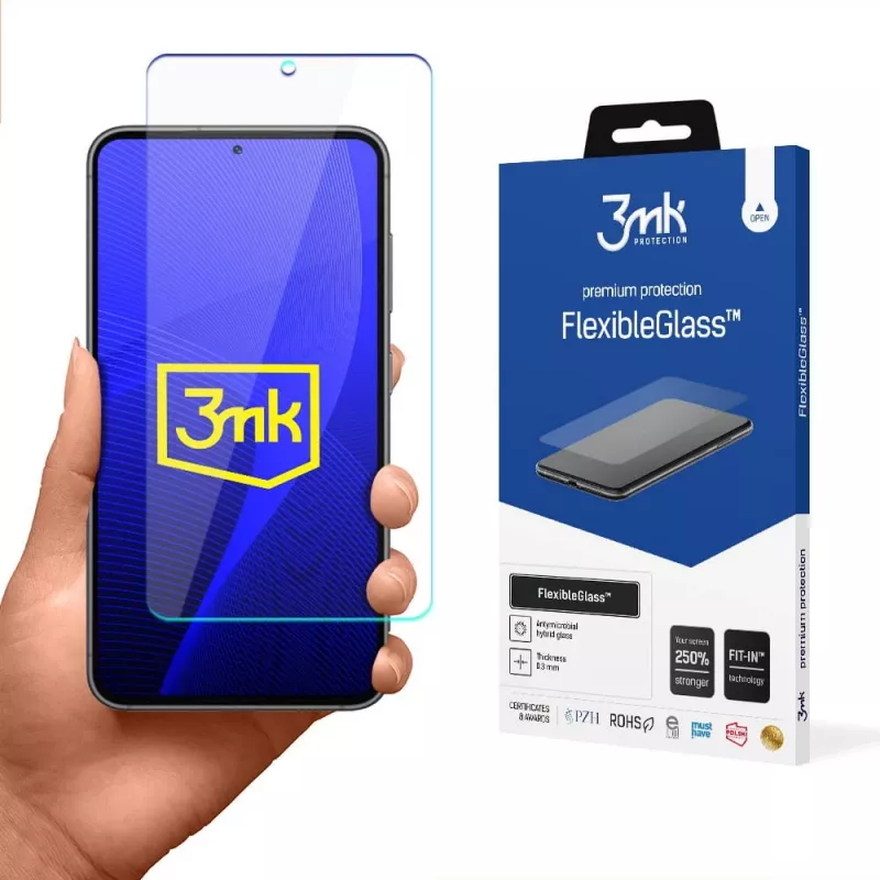 3MK FlexibleGlass hybridilasi näytönsuoja Samsung Galaxy S23 (S911) -puhelimelle, 6,1 tuumaa, 7H