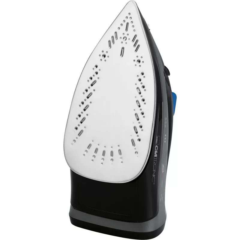 Silitysrauta CLATRONIC DB 3703 — kuiva- ja höyrysilitysrauta, ruostumaton teräspohja, 1800 W, musta/harmaa