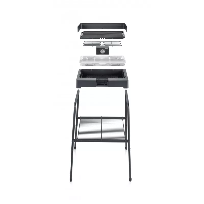 Severin PG 8568 sähkögrilli 2200 W musta suorakaiteen muotoinen kypsennyspinta