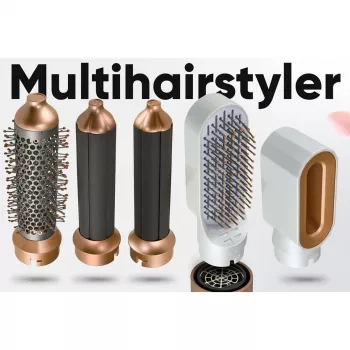 Kuumailmamuotoilija Profi-Care 331321 valkoinen-roosa — 4-in-1-monimuotoilija, 5 lisäosaa, 1000W, 3 lämpötilatasoa