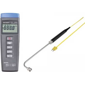 VOLTCRAFT K101 + TP 206 lämpötilamittari -200...+1370 °C anturi tyyppi K