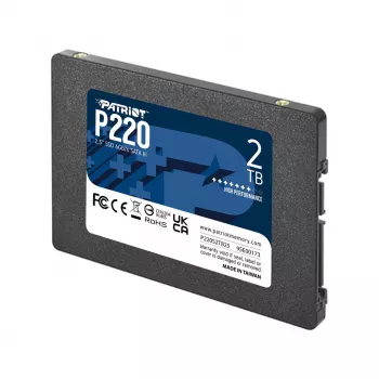 Patriot SSD||P220|2 TB|SATA|kirjoitusnopeus 500 MB/s|lukunopeus 550 MB/s|2,5|TBW 960 TB|P220S2TB25