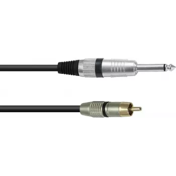 OMNITRONIC adapterikaapeli RCA/plugi 0,9 m musta (30225118)