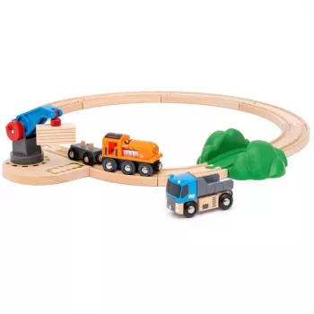 Brio World tavarajuna-aloituspaketti nosturilla