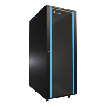 Extralink räkkikaappi 32U 600x1000 musta seisova