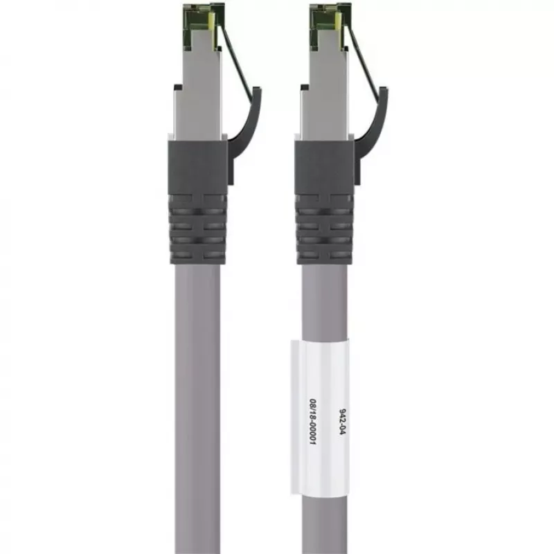 Goobay CAT 8.1 -patchkaapeli, S/FTP (PiMF), harmaa, 0,5 m - LSZH halogeeniton, kupari AWG 24 (55135)