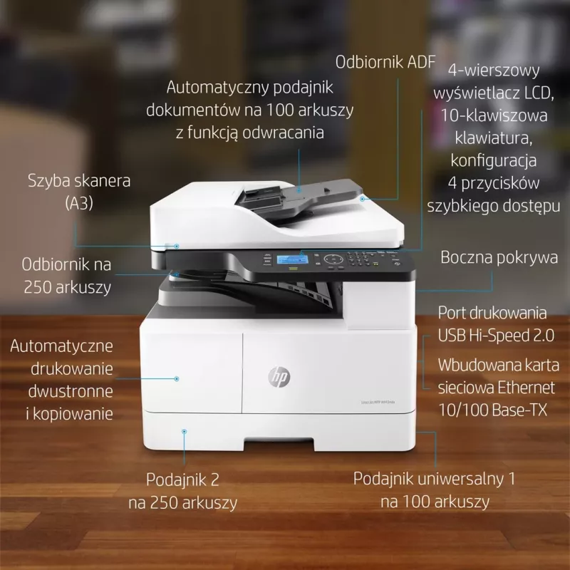 Monitoimitulostin HP LaserJet M443nda laser A3 1200 x 1200 DPI 24 ppm