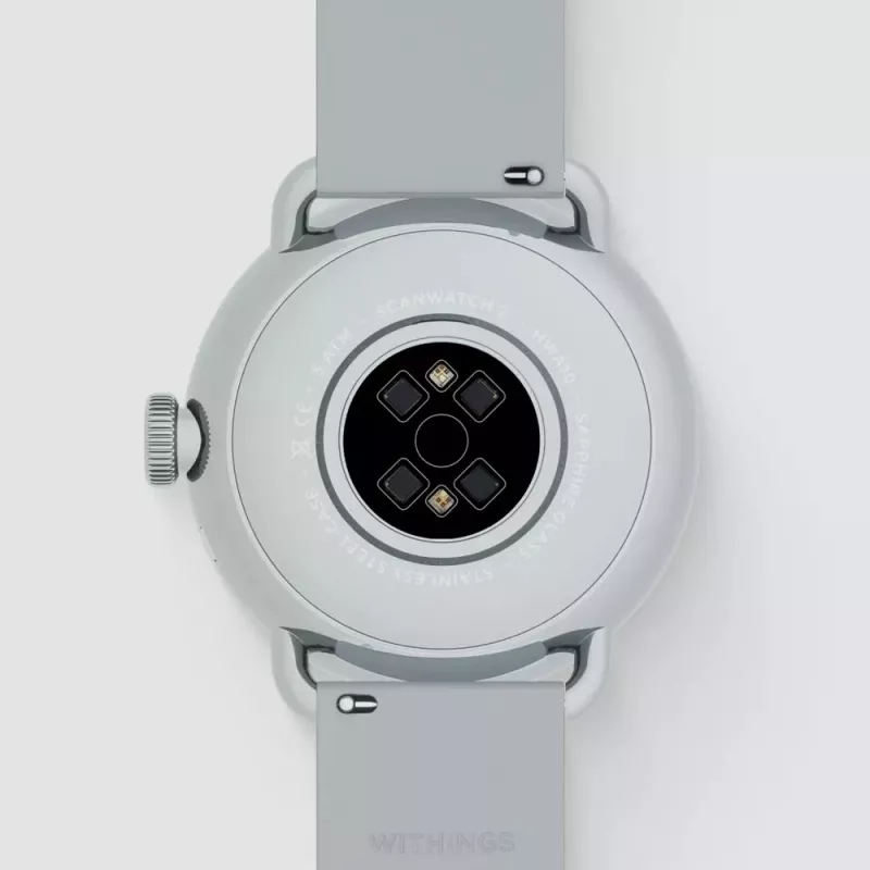 Withings ScanWatch 2 hybridiälykello 38 mm, 1,6 cm (0,63") OLED, ruostumaton teräs, valkoinen