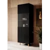 Vitriinikaappi Cama Meble PAFOS 60x40x182 cm mattamusta — lattialla seisova seinäkaappi