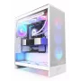 PC-kotelo NZXT H7 Flow RGB Midi Tower valkoinen — karkaistu lasi, EATX, edessä 3×120mm, USB-C