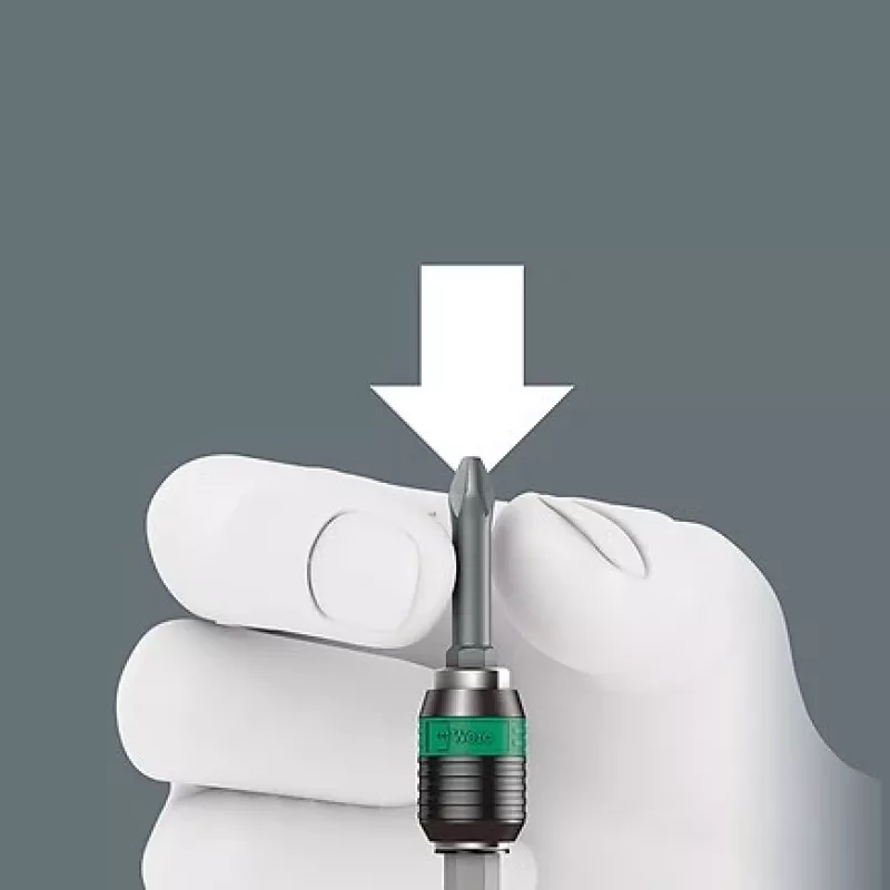 Wera 826 T Kraftform Turbo -bitinpidinruuvimeisseli Rapidaptorilla, 1/4 tuumaa