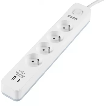 Ylijännitesuojalista PROTECT 4PL 1A1C USB T/LZ12-PRO015/1000