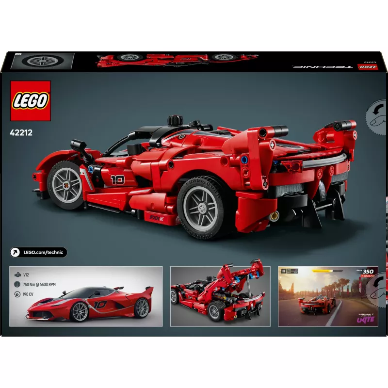 LEGO Technic Ferrari FXX K -malli mittakaavassa 1:10, 897 osaa, 10 vuodesta alkaen