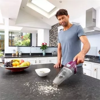Black & Decker NVC115W käsipölynimuri harmaa, violetti ilman pussia