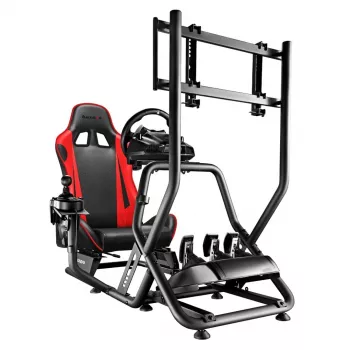 Racing-cockpit huzaro Speed 6.0 säädettävällä istuimella, teräsrunko, 30°–90° kulma, tukee enintään 120 kg, punainen, 1080×1360×560 mm