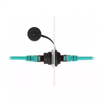 DeLOCK RJ45 Cat.6 asennuspistoke IP67 vedenpitävä pölytiivis musta