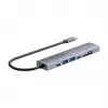 USB-C-keskitin Unitek H1124AGY01 100W PD, HDMI 2.0, 2x USB‑A, 2x USB‑C, SD/microSD-kortinlukija — alumiini