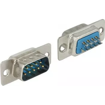 Liitin Sub-D 9 pin DELOCK 65881 — sininen/hopea, 31×15×12.5 mm
