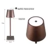 Beper P201UTP103 ladattava pöytävalaisin, kosketuskytkin, 2 W
