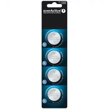 Nappilitiumparisto everActive CR3032, 3V, 580 mAh, nappiparisto, 4 kpl:n pakkaus