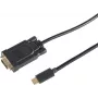 Videokaapeli-adapteri S/CONN 10-59045 3 m USB Type-C VGA (D-Sub) musta