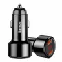 Baseus Magic CCMLC20A-01 autolaturi, 2x USB-A QC 3.0, 45 W, 6 A, jännitenäyttö, musta