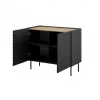 Cama Meble ONDA 2D -lipasto 98x45x85 cm, musta, lastulevyrunko