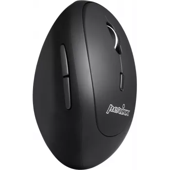 Perixx PERIMICE-819, ergonominen pystyhiiri, äänetön klikkaus, monilaite, musta (PERIMICE-819)
