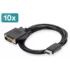 Digitus DisplayPort – DVI sovitinkaapeli, 10 kpl:n pakkaus