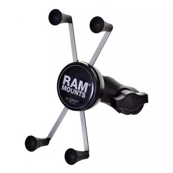 RAM Mounts X-Grip suuri puhelinteline moottoripyörän haarukanvarsipohjalla