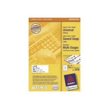 Avery-Zweckform 3479 tarrat valkoinen paperi 70x32mm pysyvä liima