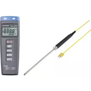 VOLTCRAFT K102 + TP 208 -lämpömittari -200...+1370 °C, K-tyypin anturi