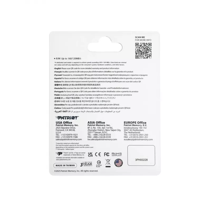 Patriot Memory EP DDR200 muistikortti 1TB MicroSDXC 160/120 MB/s (PEF1TEP33MCX)