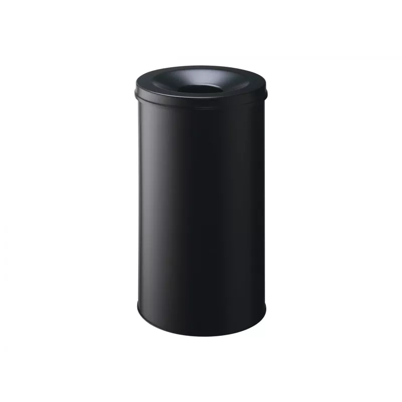 Durable jäteastia - pyöreä - 60 L - teräs - musta