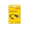 DeLOCK 61549 sarjakaapeli musta 0,25 m USB Type-A RS-232