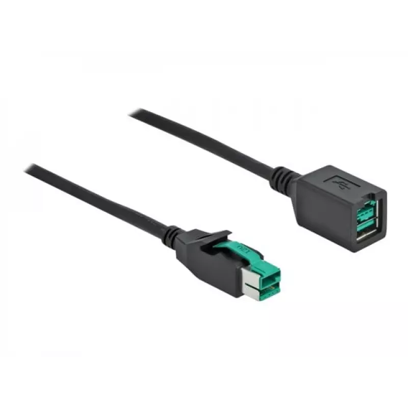 Virtalähdöllinen USB-jatkokaapeli DeLOCK 85980 12 V 1 m