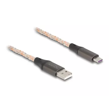 DeLOCK USB 2.0 -kaapeli Type-A - USB Type-C RGB 1m