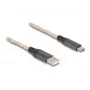 DeLOCK USB 2.0 -kaapeli Type-A - USB Type-C RGB 1m