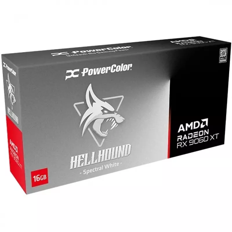PowerColor Hellhound Radeon RX 9060 XT 16GB GDDR6 valkoinen