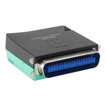 LevelOne rinnakkaistulostinpalvelin, musta, vihreä, aktiivisuus, linkki, virta, tila, Taiwan, Ethernet LAN, IEEE 802.3, IEEE 802.3u, 10,100 Mbit/s