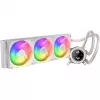 KRUX HydroGlance 360 ARGB AIO-nestejäähdytin LCD-näytöllä, 360 mm, valkoinen