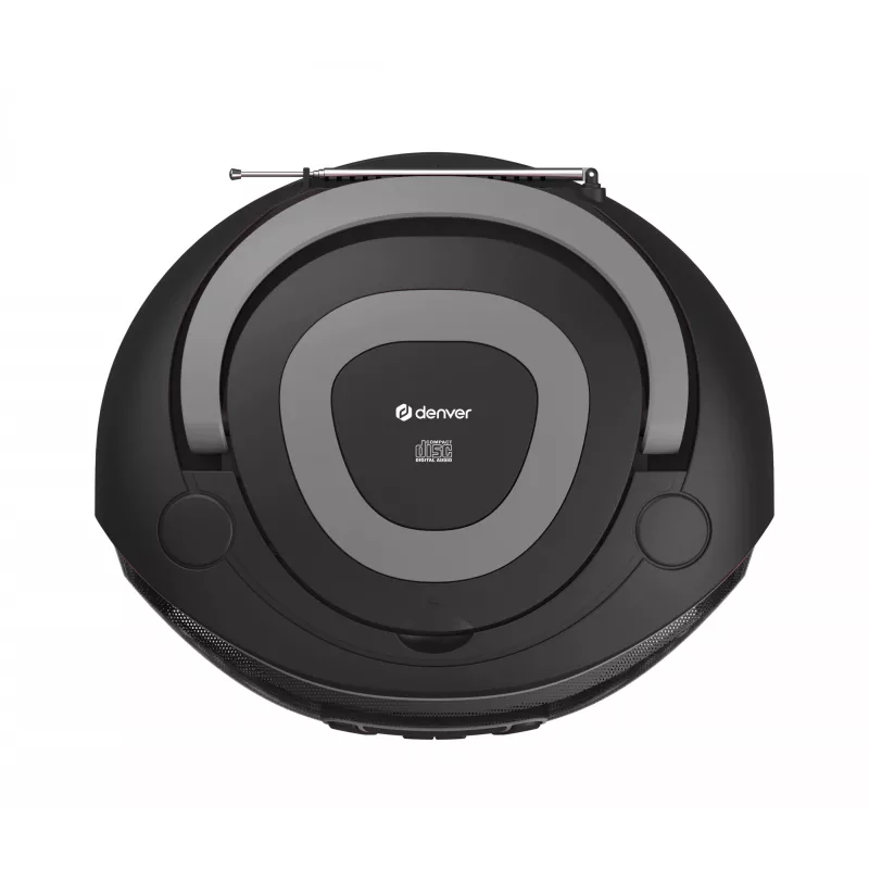 Denver TDB-212GR DAB+ boombox CD-soittimella, DAB+/FM, Bluetooth, USB, AUX, harmaa