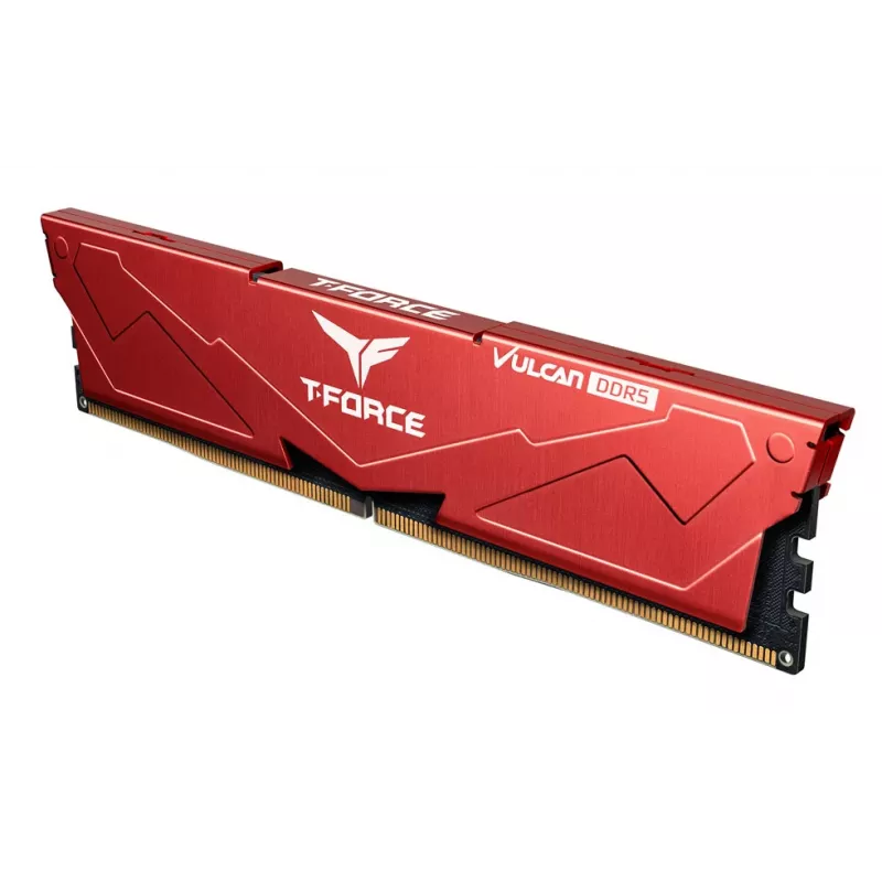 Team Group VULCAN FLRD532G6000HC30DC01, 32 GB, 2 x 16 GB, DDR5, 6000 MHz, 288-pin DIMM, punainen